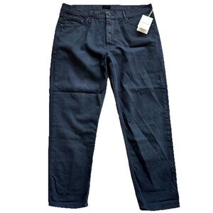 MOTHER NWT Cropped Straight Leg Boyfriend Black Jean Size 31 Effortless Casual